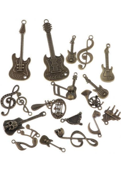 2x Dıy Charm Kolye Bulundu 21 Parça Karışık Müzik Sembolü (Yurt Dışından)