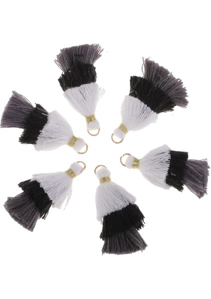 2x6 Adet Renkli Katmanlı Püskül Charms Küpe Jewellry (Yurt Dışından) indirimleri