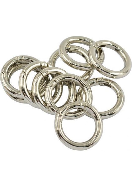 2x 10 Parça Gümüş Alaşım Daire Bahar Yapış Kanca Klip Çanta Omuz Askısı (Yurt Dışından)