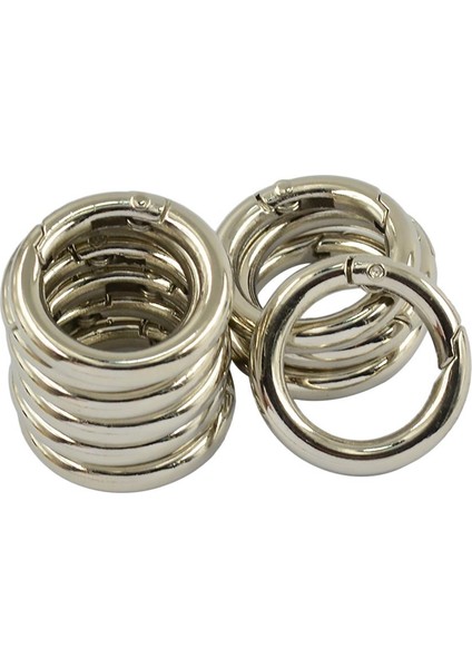 2x 10 Parça Gümüş Alaşım Daire Bahar Yapış Kanca Klip Çanta Omuz Askısı (Yurt Dışından) modelleri