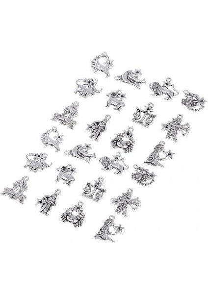 2x 24 Adet Gümüş Takımyıldızlar Charms Kolye Dıy Bilezik Zinciri Için (Yurt Dışından)