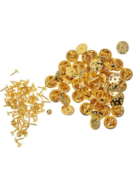 2x 50X Kravat Tack Kelebek Pinch Geri Debriyaj Yaka Pin Takı Yapımı Için Altın (Yurt Dışından) fiyatları