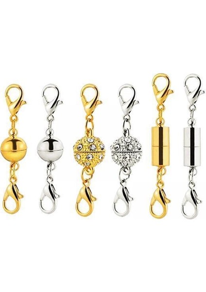 2x 6x Bakır Manyetik Toka Takı Kolye Bilezik Bağlayıcı Istakoz Klipsler (Yurt Dışından)