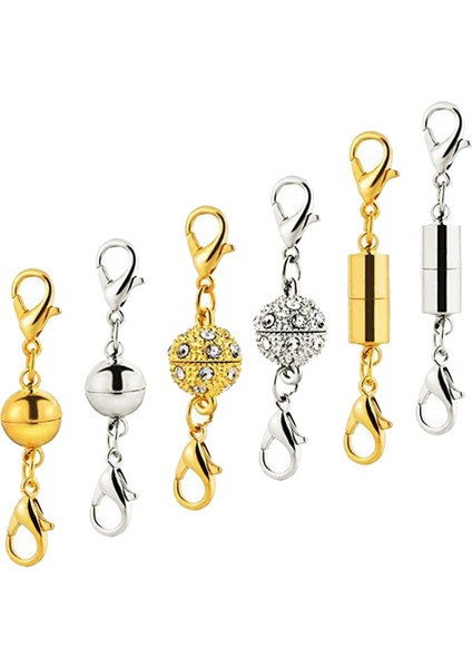 2x 6x Bakır Manyetik Toka Takı Kolye Bilezik Bağlayıcı Istakoz Klipsler (Yurt Dışından) fiyatları