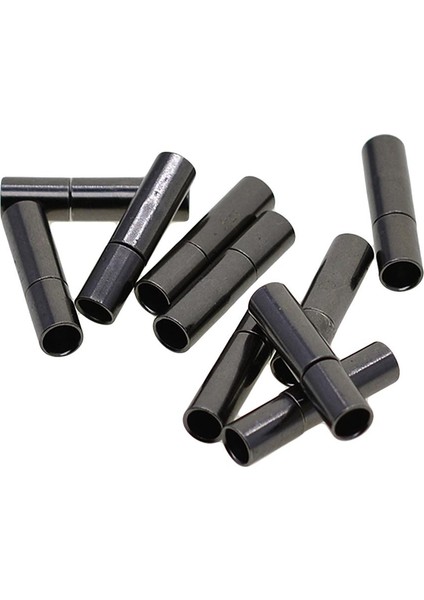 4x 10 Takım 4/5 / 6mm Deri Süngü Itme Klips Kordon Biter Takı Dıy Siyah (Yurt Dışından)