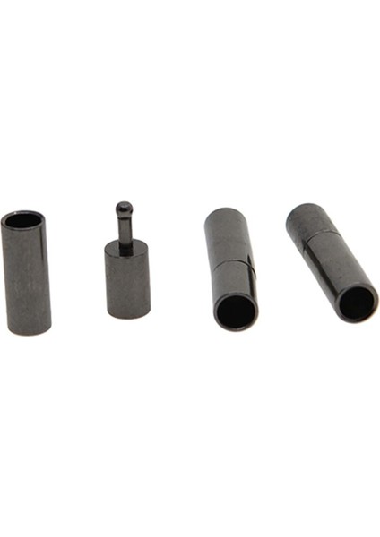 4x 10 Takım 4/5 / 6mm Deri Süngü Itme Klips Kordon Biter Takı Dıy Siyah (Yurt Dışından)