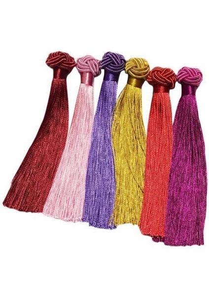 2x6 Parça Uzun Püskül Charms Kolye Süsleme Dıy Anahtar Charms Küpe Takı Yapımı Süsleme El Sanatları (Yurt Dışından)