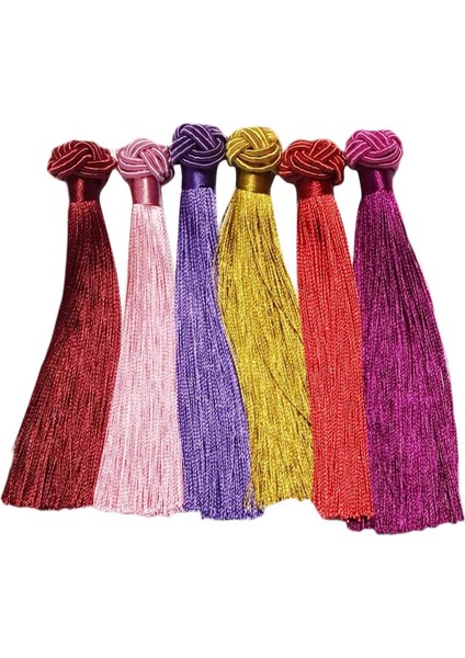 2x6 Parça Uzun Püskül Charms Kolye Süsleme Dıy Anahtar Charms Küpe Takı Yapımı Süsleme El Sanatları (Yurt Dışından)