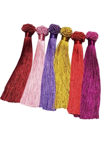 2x6 Parça Uzun Püskül Charms Kolye Süsleme Dıy Anahtar Charms Küpe Takı Yapımı Süsleme El Sanatları (Yurt Dışından)