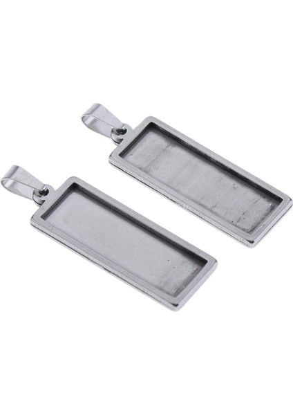 3x 2 Adet Dikdörtgen Boş Çerçeve Tepsi Baz Kare Kolye Kolye 10X30MM (Yurt Dışından) fırsatları
