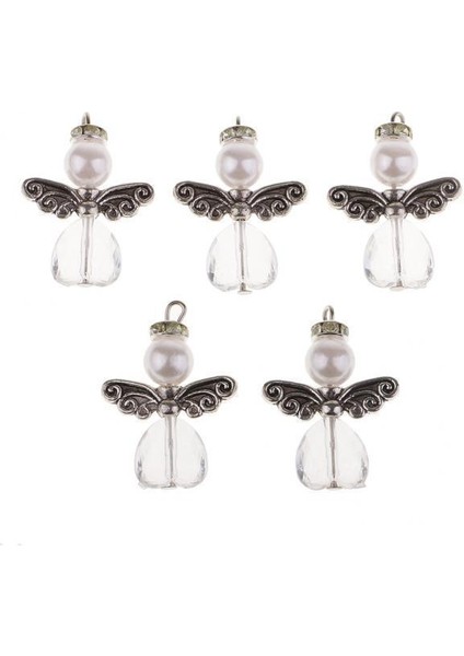 3x 5 Adet Dıy Charms Inci S Dans Melek Dangle Kolye Dıy Küpe (Yurt Dışından)