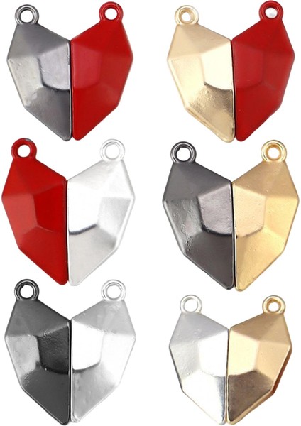 6pcs Alaşım Manyetik Tokalar Aşk Kalp Şekli Genişletici Anahtarlama Diy El Sanatları (Yurt Dışından)