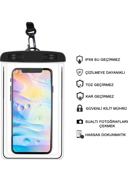 Su Geçirmez Telefon Kılıfı Tüm Modeller Universal Su Altı Kılıf