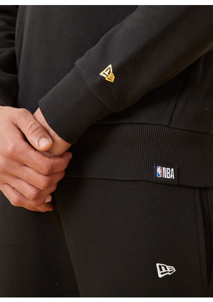 12893103 Nba Metllc Hdy LoslakKapüşonlu Düz Siyah Erkek Sweatshirt indirimleri