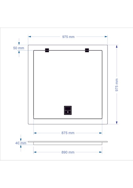 Makine Dairesi Kapağı 90x90 Cm-Betona Geçme