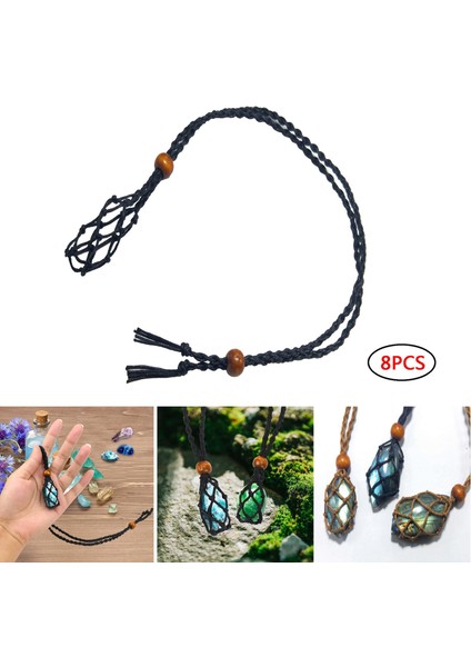 16X Kristal Kolye Kablosu Boş Taş Tutucu Değiştirme Diy Takı El Sanatları (Yurt Dışından)