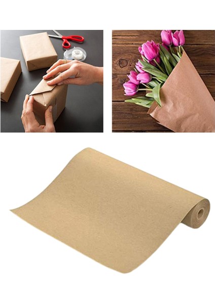 Brown Kraft Paper Roll Party Dunnage Posta Için 11.8inch Genişliğinde Çevre Dostu Ambalaj Kağıdı (Yurt Dışından) fırsatları