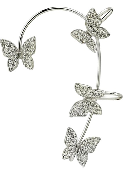 Küpe Kelebek Delici Olmayan Moda Gümüş (Yurt Dışından)