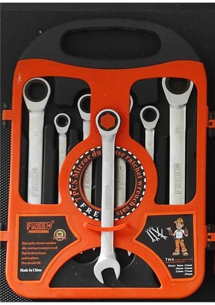 Freed Tools Cırcırlı 7 Parça Kombine Anahtar Takımı