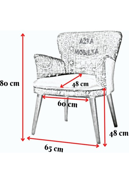 Azra Aksesuar Çay Seti Koltuk Takımı Oturma Grubu Balkon Cafe Ofis 2+1+1