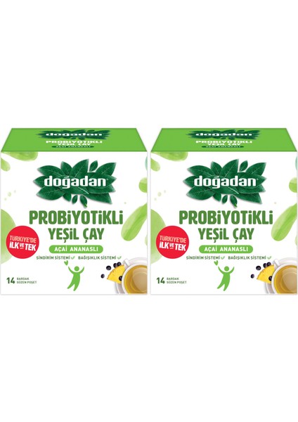 Probiyotikli Yeşil Çay Açai Ananas 2 x 14'lü