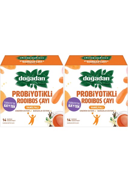 Probiyotikli Çay Rooibos Vanilya 2 x 14'lü