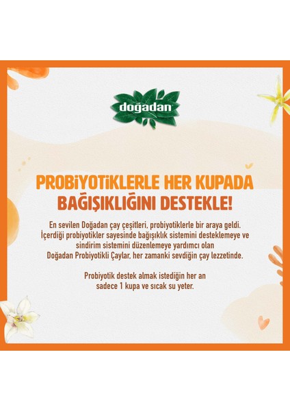 Probiyotikli Çay Rooibos Vanilya 2 x 14'lü