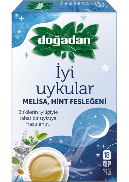 Iyi Uykular Çayı Melisa ve Hint Fesleğeni 18'li Paket