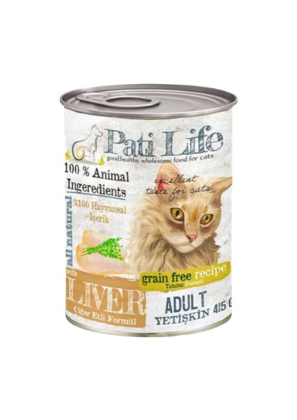Pati Life Ciğerli Adult Kedi Konserve (415 G)