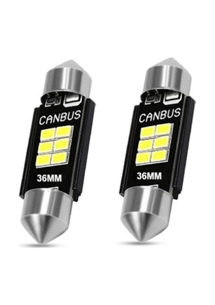 36 mm Canbus Sofit LED Ampul Süper Beyaz 6 Smd Parlak Beyaz, Plaka, Bagaj, Tavan Aydınlatma,