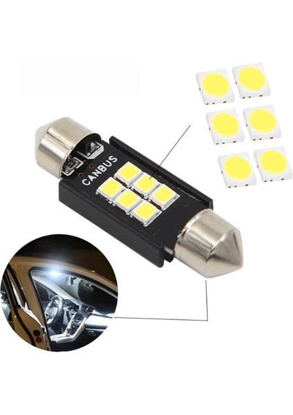 36 mm Canbus Sofit LED Ampul Süper Beyaz 6 Smd Parlak Beyaz, Plaka, Bagaj, Tavan Aydınlatma, fiyatları