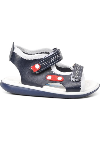 22Y05 Lacivert-Kırmızı-Beyaz Comfort Erkek Çocuk Sandalet