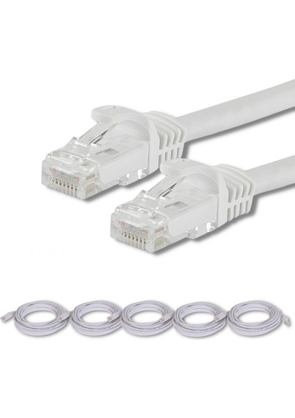 5 Adet Cat7 Kablo Ethernet Network Internet Lan Kablosu