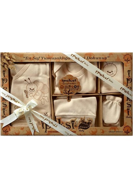 Yeni Doğan Erkek Kız Bebek Zıbın Seti 8'li Organik 0-4 Ay Hastane