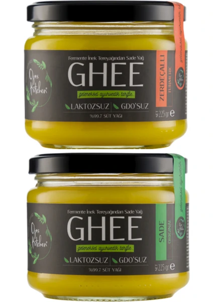 Ojas Kitchen Sade & Zerdeçallı Ghee (Sade Yağ) 2 x 225 gr  - Laktozsuz Gdo' Suz  Saf Yağ