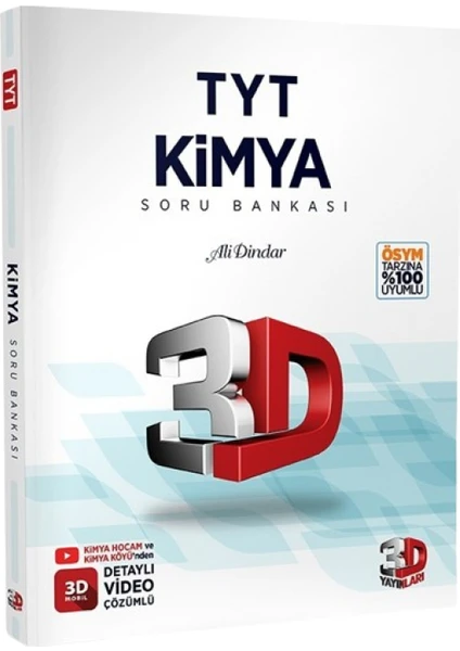 3D Yayınları TYT Kimya Soru Bankası Tamamı Video Çözümlü