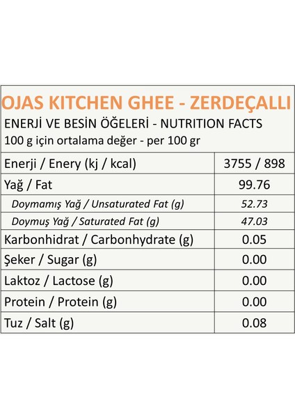 Sade & Zerdeçallı & Sarımsaklı Ghee (Sade Yağ) 3 x 225 gr