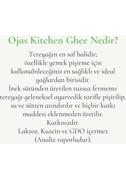 Sade & Zerdeçallı & Sarımsaklı Ghee (Sade Yağ) 3 x 225 gr