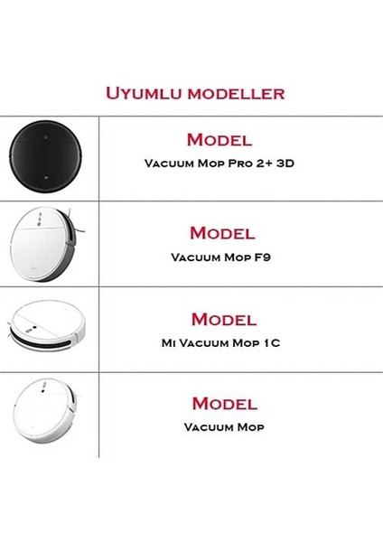 Ekstore Xiaomi Mi Robot Uyumlu Mijia Vacuum Mop (1C) (STYTJ01ZHM Yenileme Seti