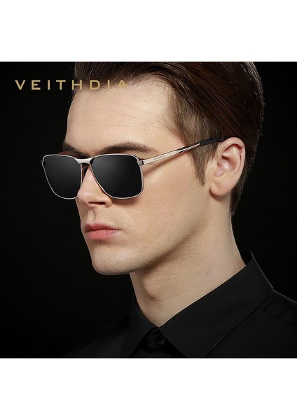 Polarize Lens UV400 Kare Retro Güneş Gözlüğü (Yurt Dışından)