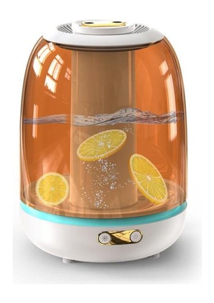 LED Işık ile 3l Hava Nemlendirici Çift Jet - Beyaz (Yurt Dışından)