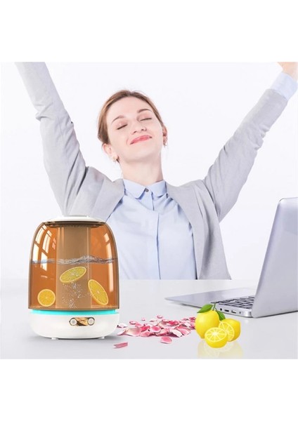 LED Işık ile 3l Hava Nemlendirici Çift Jet - Beyaz (Yurt Dışından)