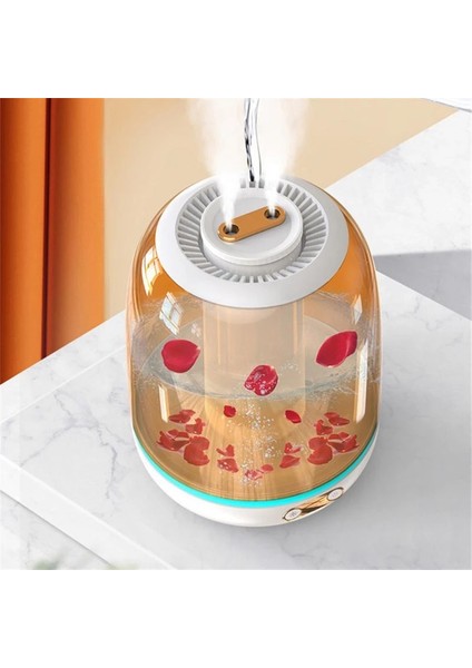 LED Işık ile 3l Hava Nemlendirici Çift Jet - Beyaz (Yurt Dışından)