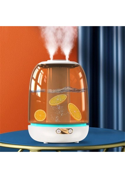 LED Işık ile 3l Hava Nemlendirici Çift Jet - Beyaz (Yurt Dışından)