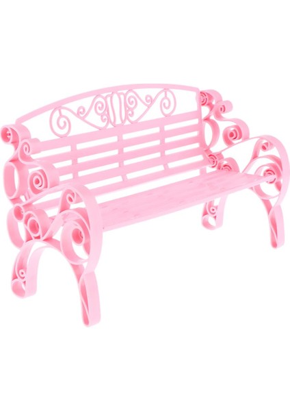 Plastik Bahçe Veranda Park Bank 1: 6 Ölçekli Dollhouse Minyatür Mobilya Pembe (Yurt Dışından) fiyatları
