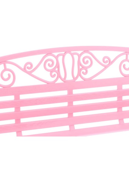 Plastik Bahçe Veranda Park Bank 1: 6 Ölçekli Dollhouse Minyatür Mobilya Pembe (Yurt Dışından) modelleri