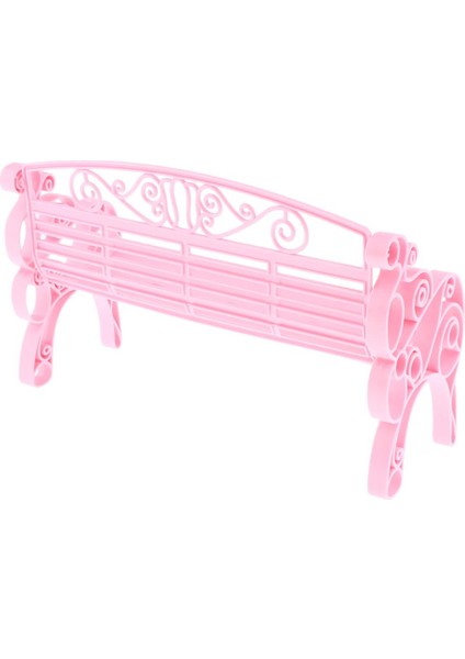 Plastik Bahçe Veranda Park Bank 1: 6 Ölçekli Dollhouse Minyatür Mobilya Pembe (Yurt Dışından) indirimleri