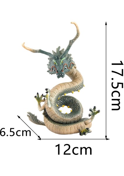Dekoratif Aksesuarlar Için Simülasyon Uçan Ejderha Figürinler Koleksiyonu Yeşil (Yurt Dışından)