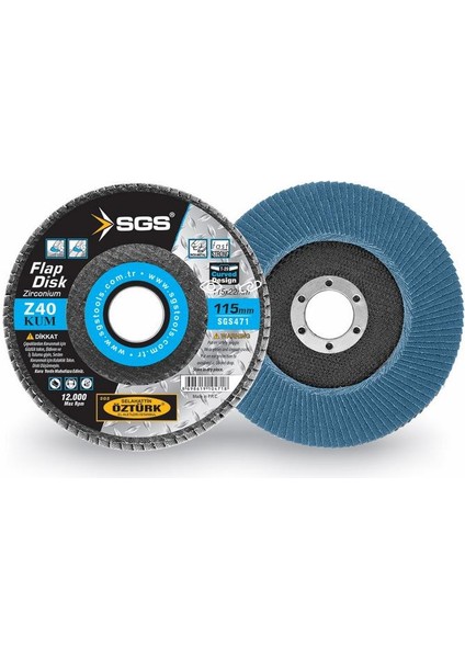 Flap Disk Zımpara Zirkonyum Oksit 115X40 Kum 20'li