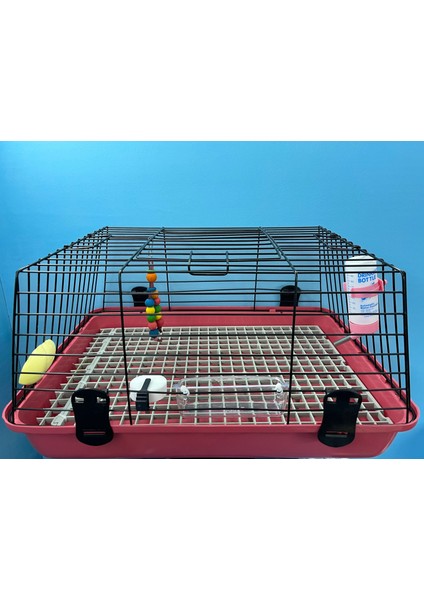 60X40X30 cm Orta Boy Tavşan Kafesi ve Bakım Seti (7 Parça) indirimleri